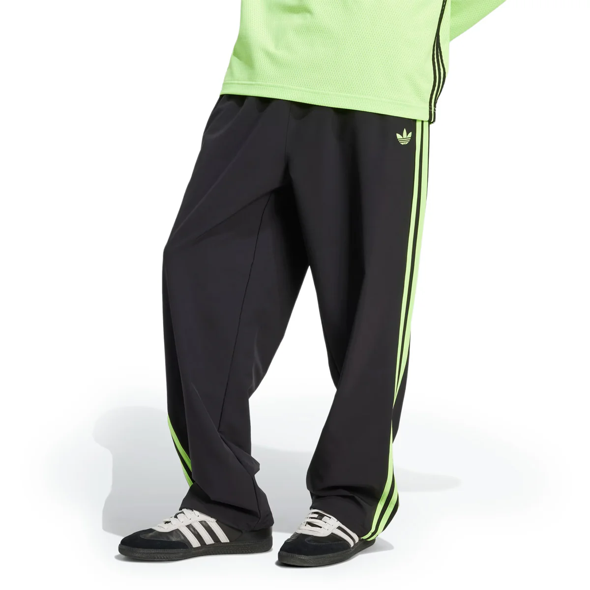 Adicolor Woven Drill Pant 'Black/Signal Green'