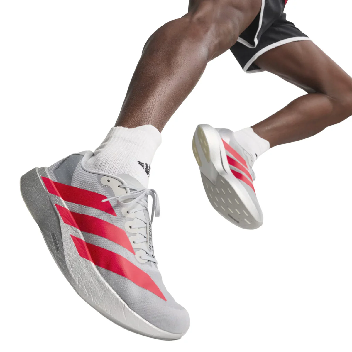 Adizero EVO SL 'Silver Metallic / Lucid Red / Iron Metallic' - Image 4