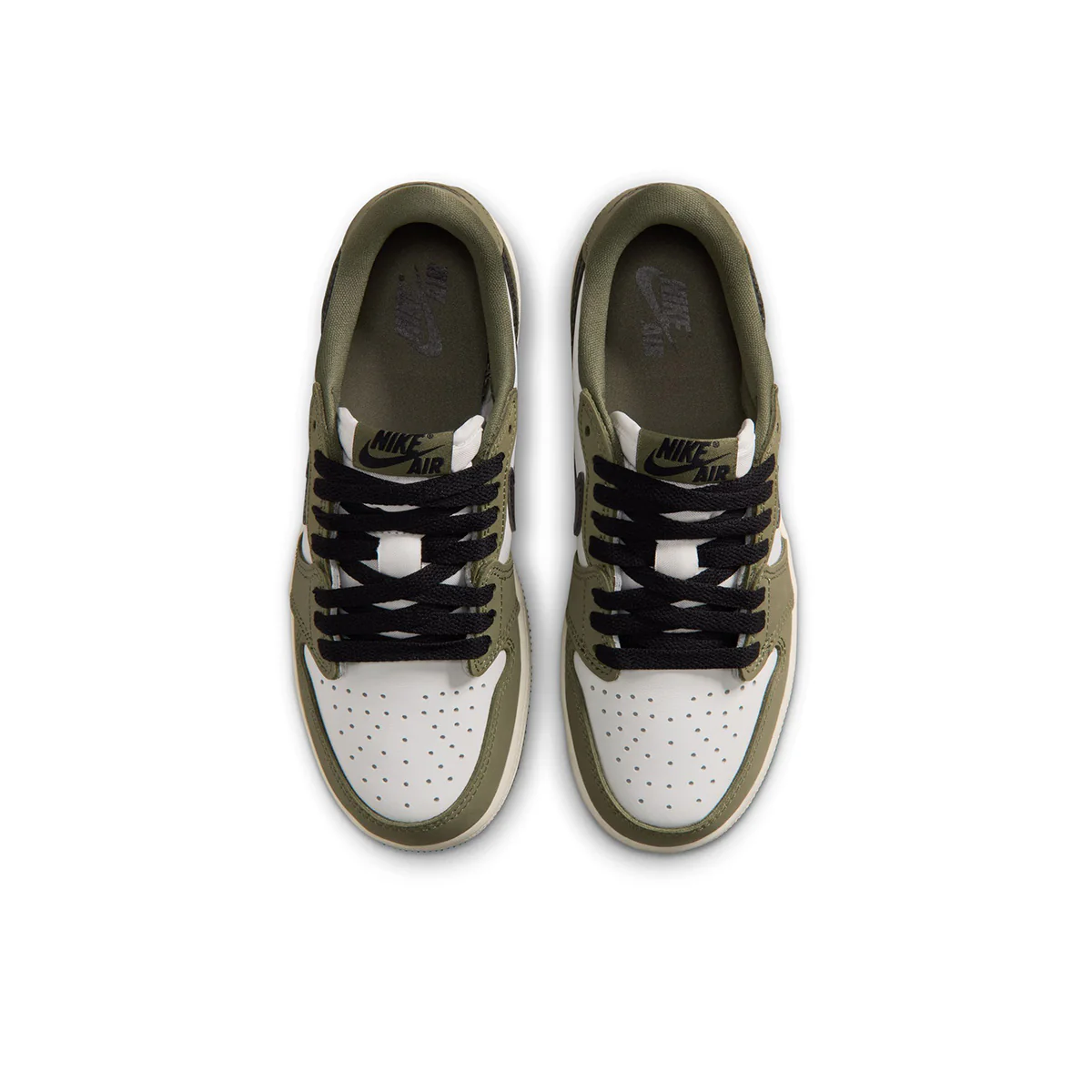 Air Jordan 1 GS Retro Low 'Medium Olive and Summit White' - Image 4