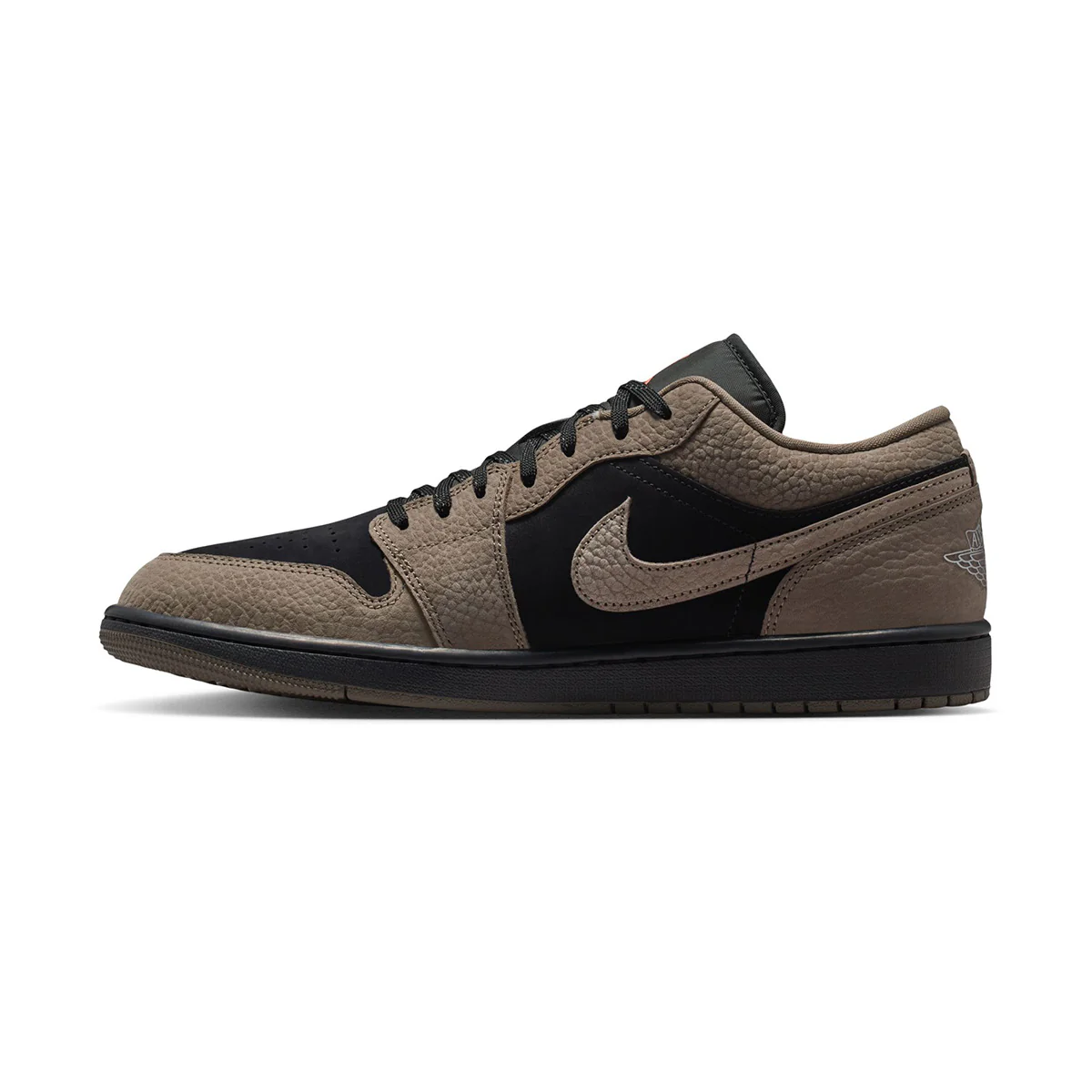 Air Jordan 1 Low 'Black/Light Wild Mango/Olive Grey' - Image 4