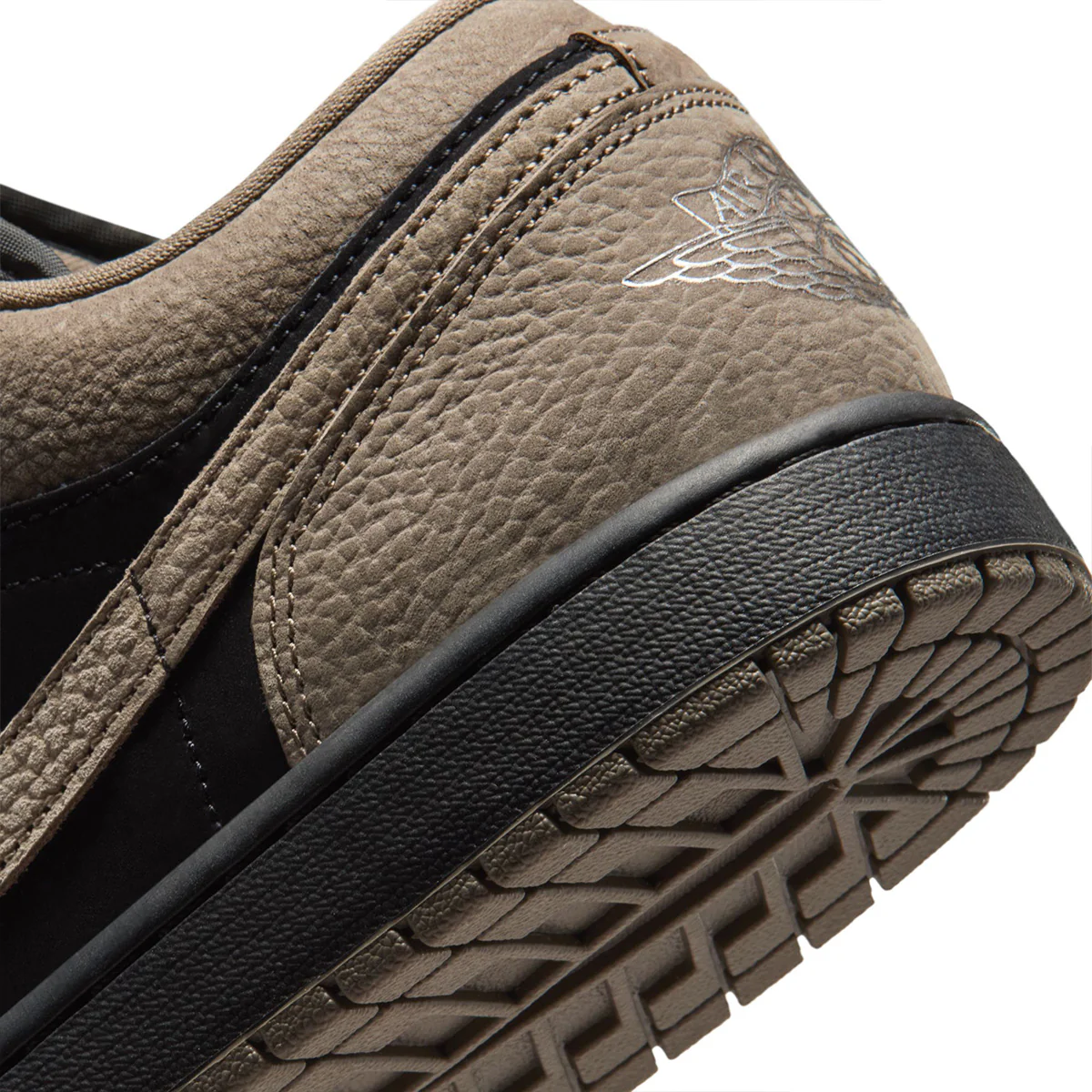 Air Jordan 1 Low 'Black/Light Wild Mango/Olive Grey' - Image 8