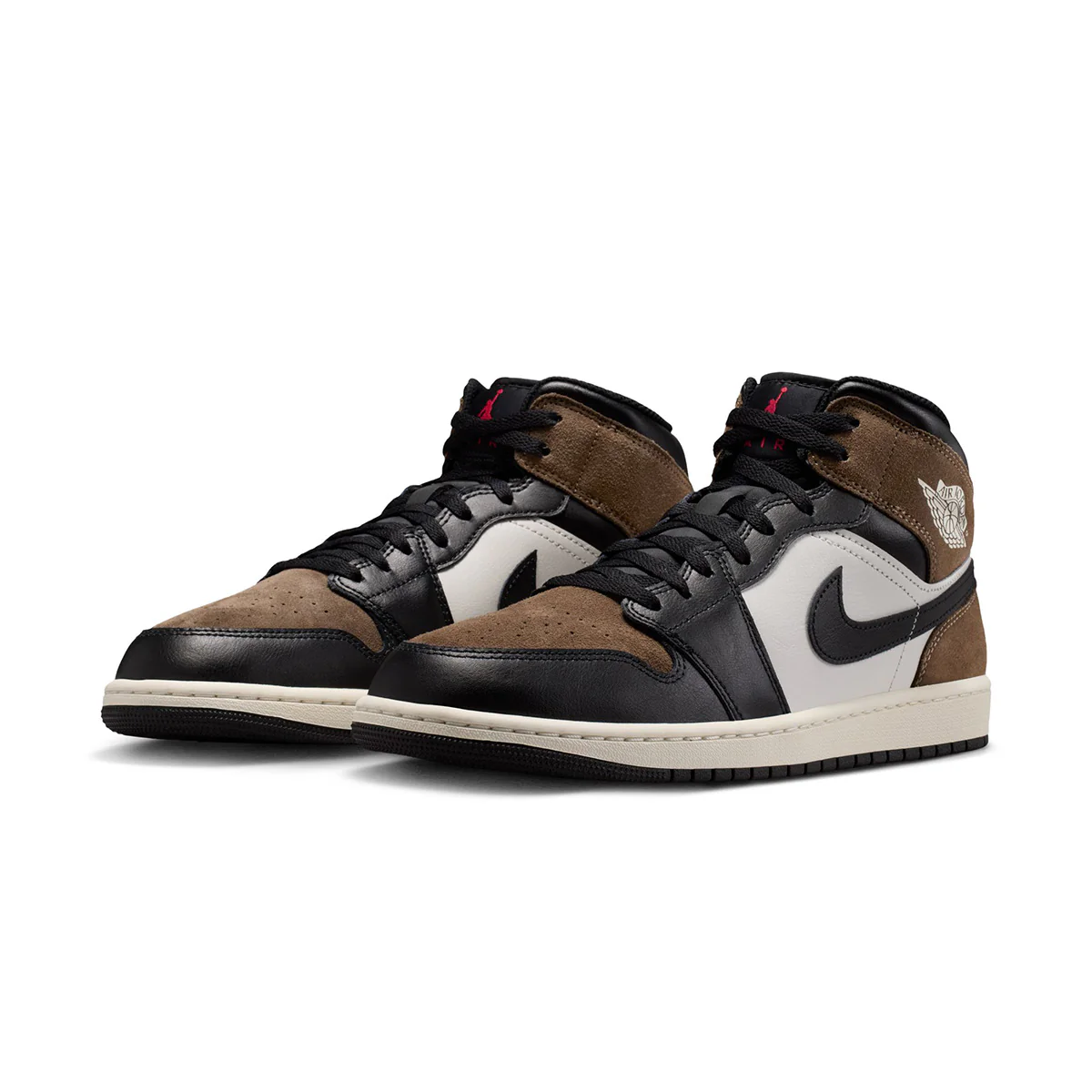 Air Jordan 1 Mid 'BLACK/PHANTOM/PALOMINO/UNIVERSITY RED' - Image 2