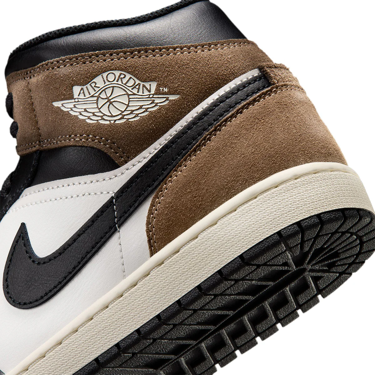 Air Jordan 1 Mid 'BLACK/PHANTOM/PALOMINO/UNIVERSITY RED' - Image 7