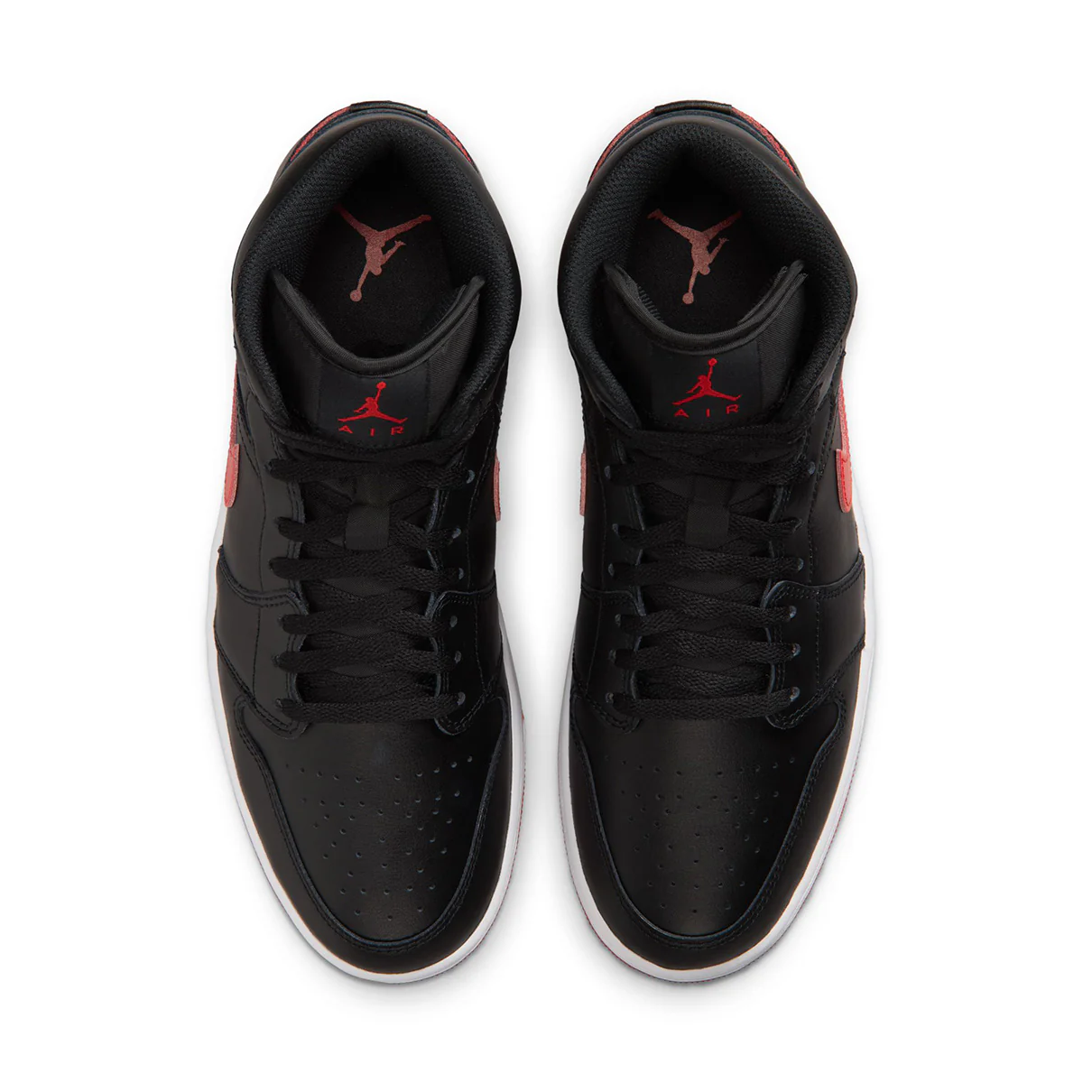 Air Jordan 1 Mid 'BLACK/UNIVERSITY RED/WHITE' - Image 4