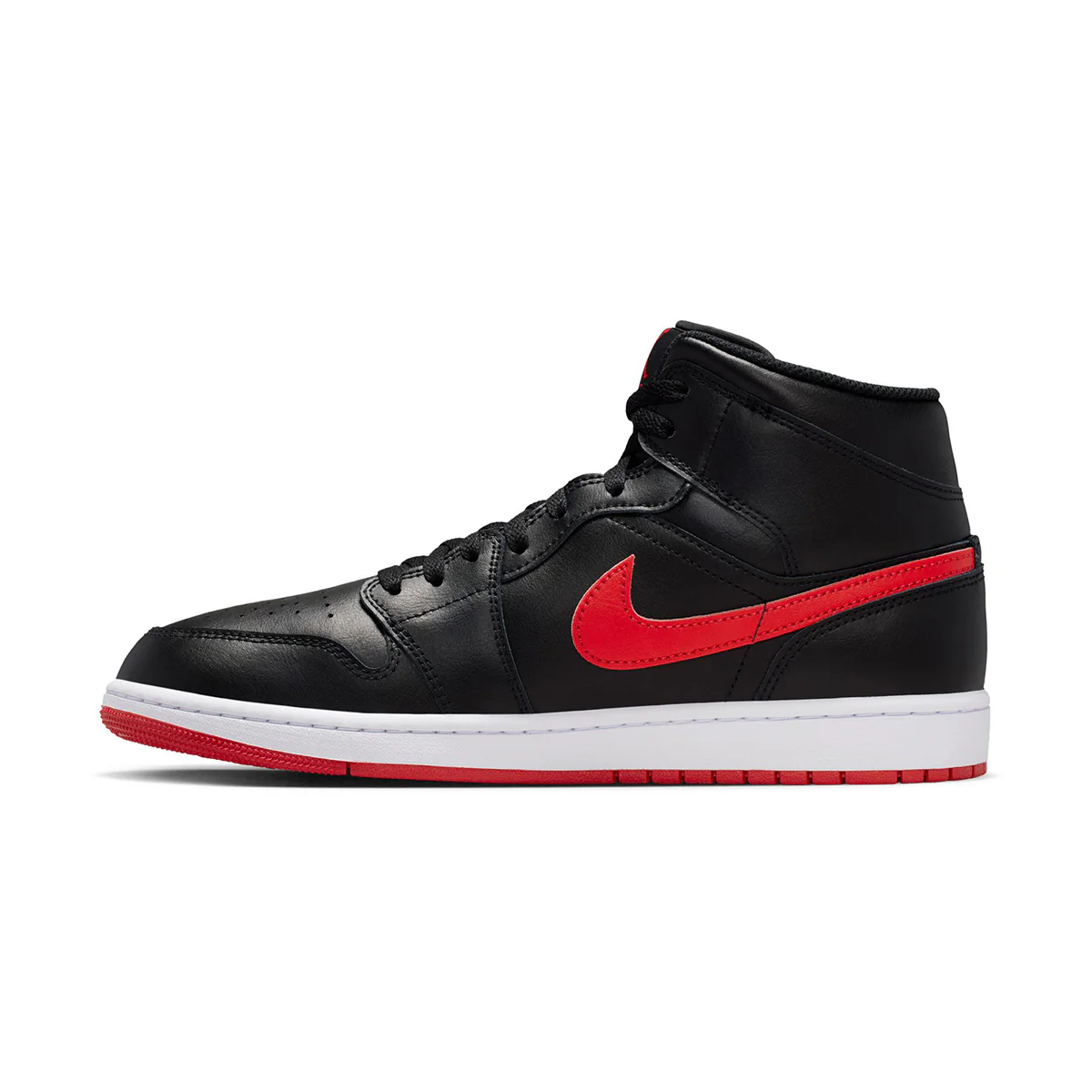 Air Jordan 1 Mid 'BLACK/UNIVERSITY RED/WHITE' - Image 5