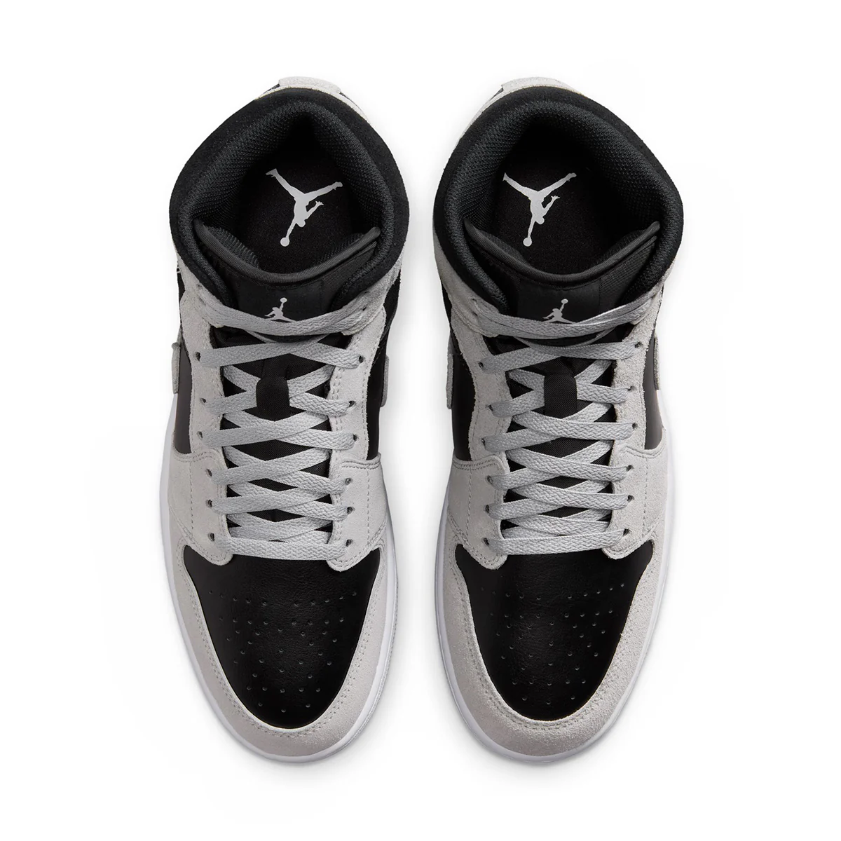 Air Jordan 1 Mid 'LT SMOKE GREY/WHITE/BLACK' - Image 4