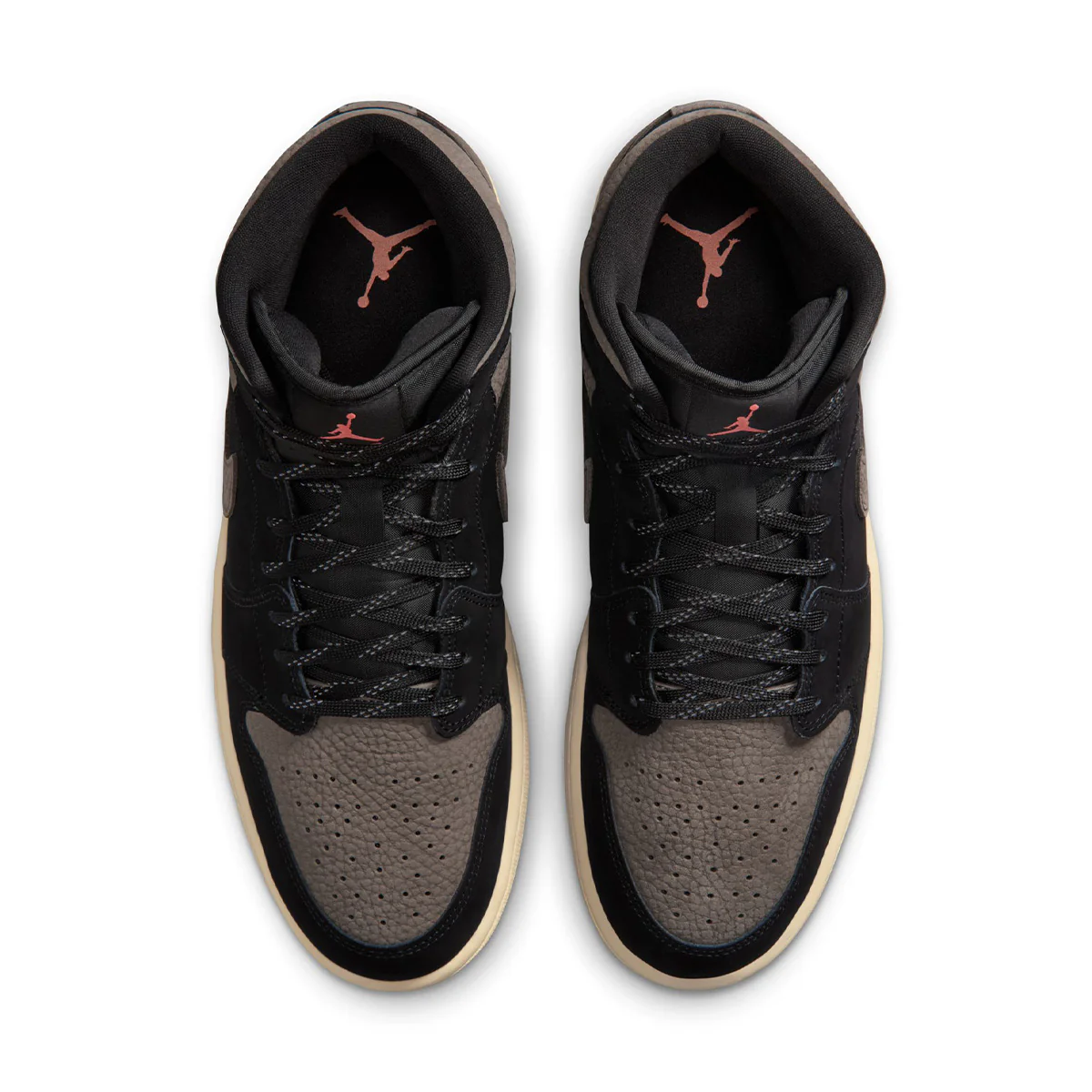 Air Jordan 1 Mid SE 'BLACK/OLIVE GREY-LT WILD MANGO' - Image 4