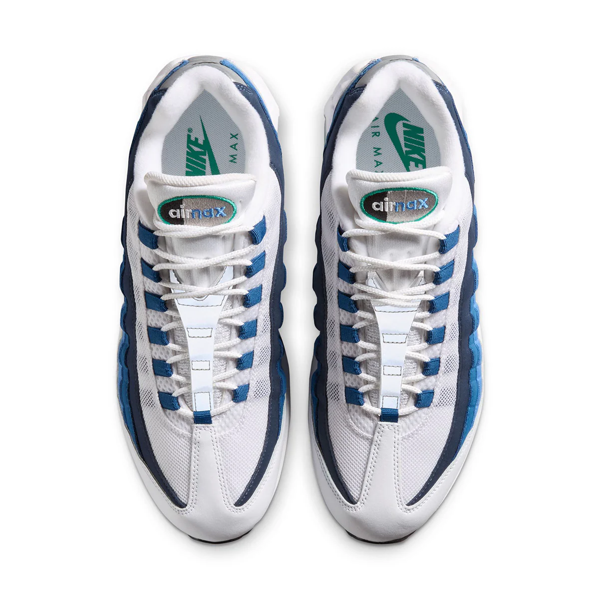 Air Max 95 OG Big Bubble 'WHITE/EMERALD GREEN/LAKE BLUE' - Image 4