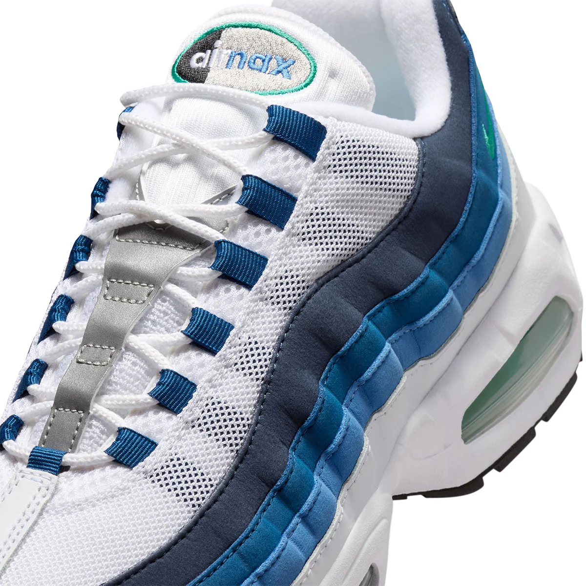 Air Max 95 OG Big Bubble 'WHITE/EMERALD GREEN/LAKE BLUE' - Image 6