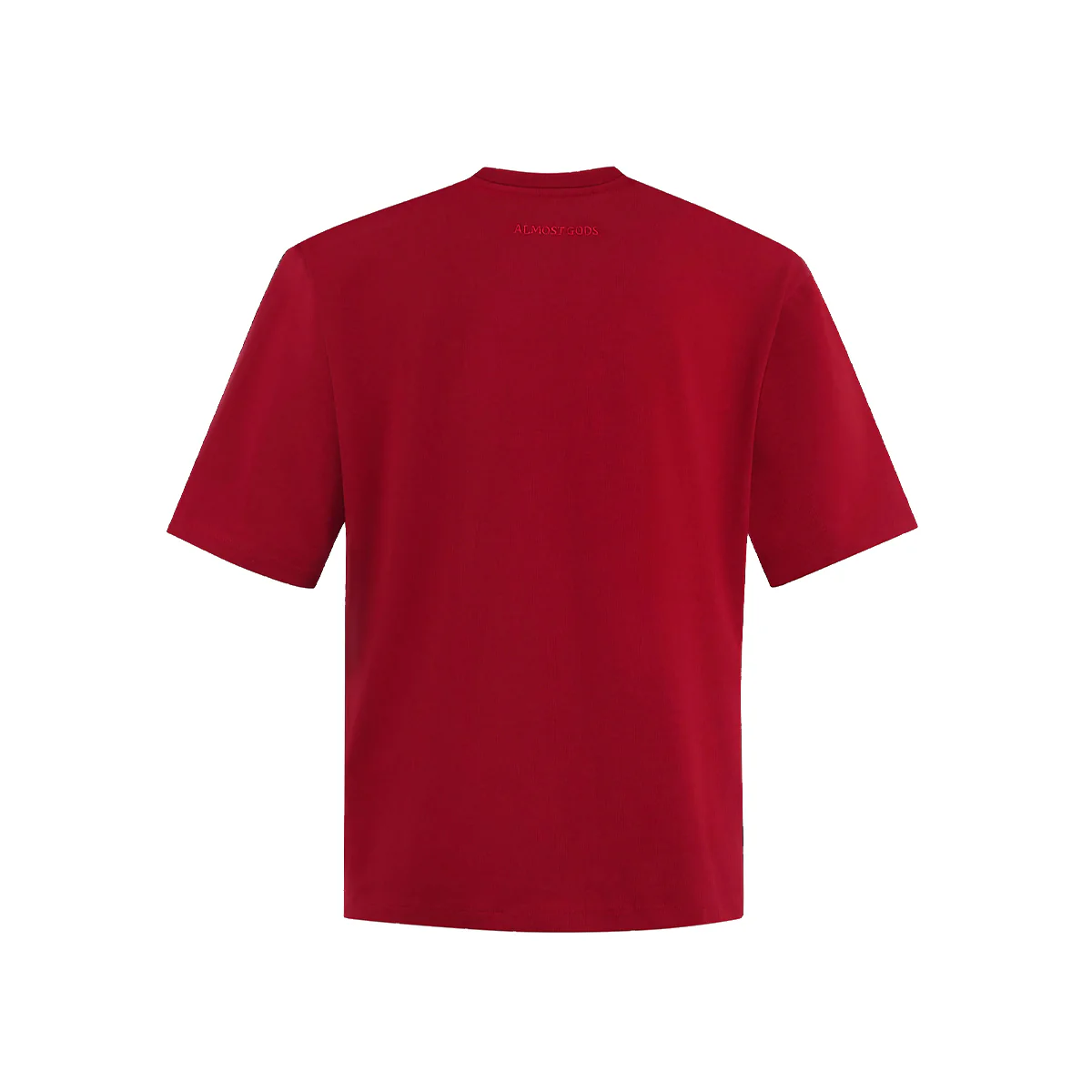 Alpha Cross Embroidered Tee In Red - Image 3