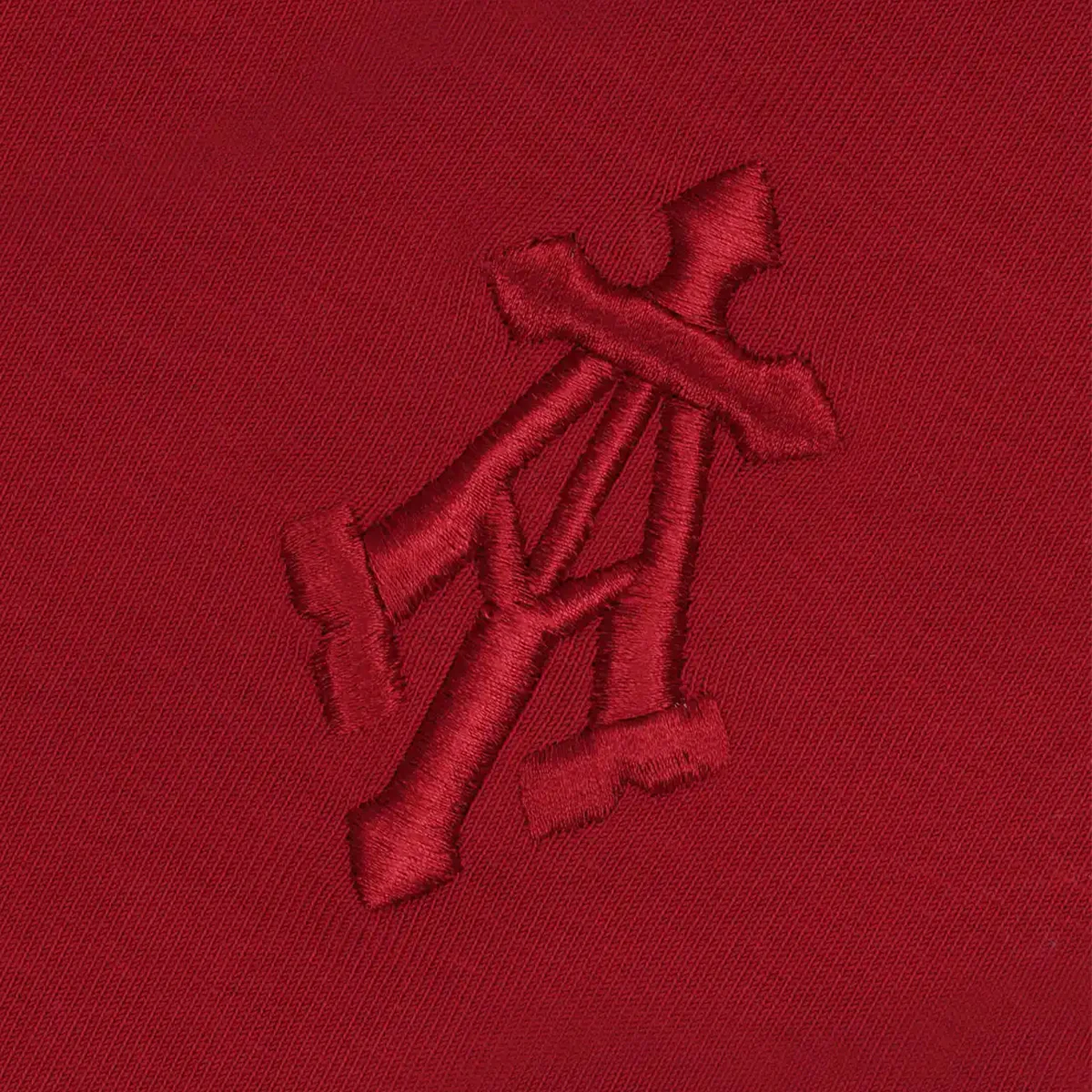 Alpha Cross Embroidered Tee In Red - Image 5