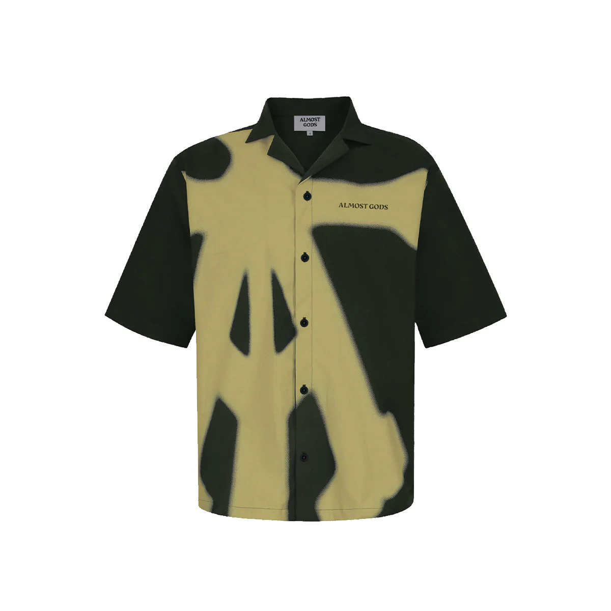 ALPHA CROSS SPRAY PAINT SHIRT IN GREEN - Image 2