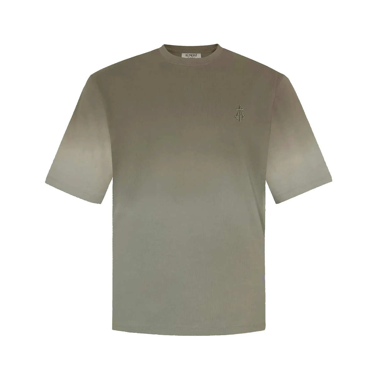 Alpha Cross Tee in Dip-Dye 'Green'