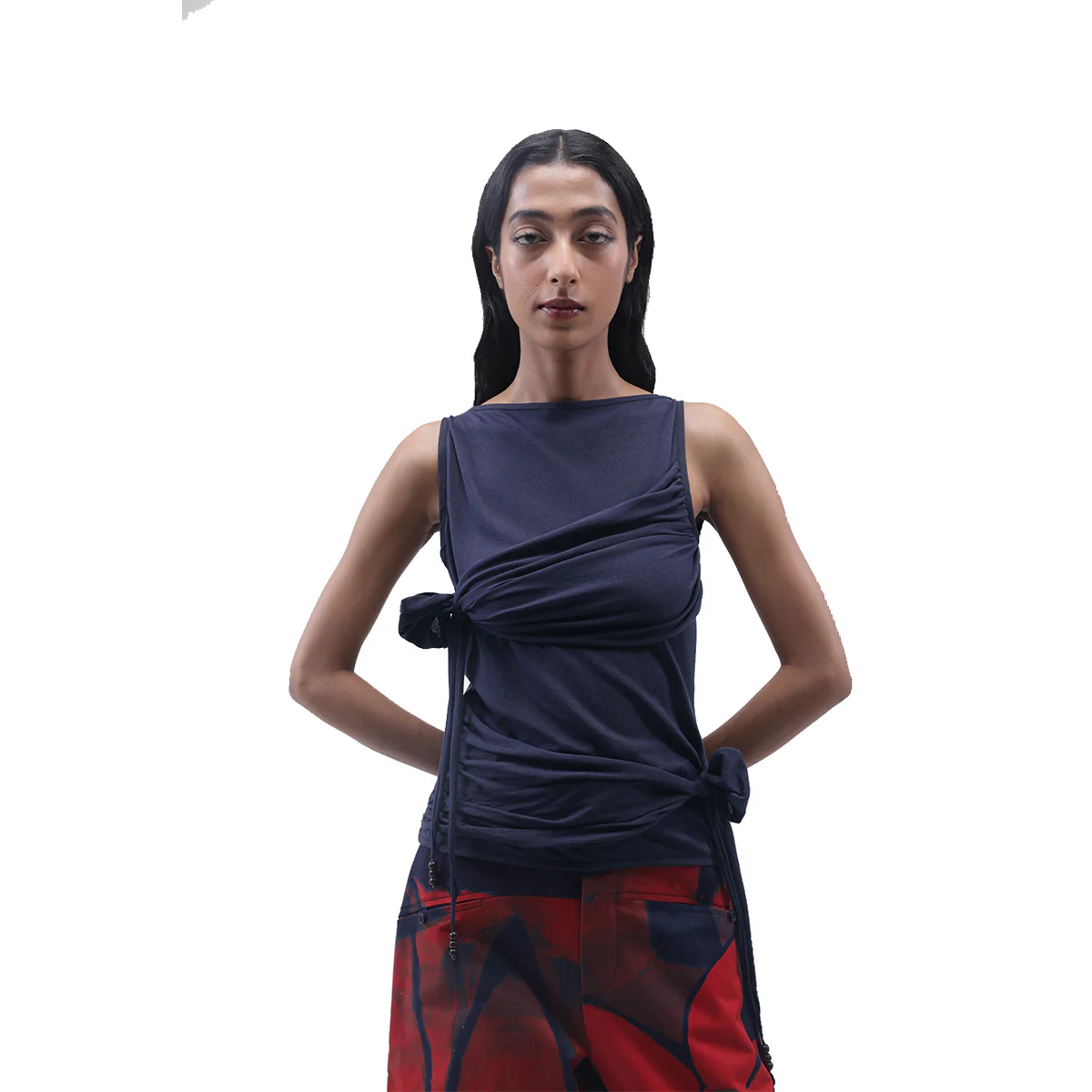 Appliqué Knot Top in Purple