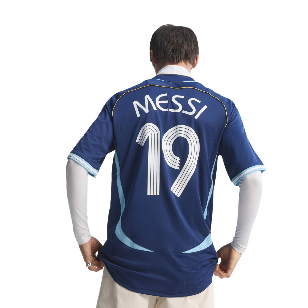 Argentina Away Jersey 2006 Messi 'DARK BLUE' - Image 3