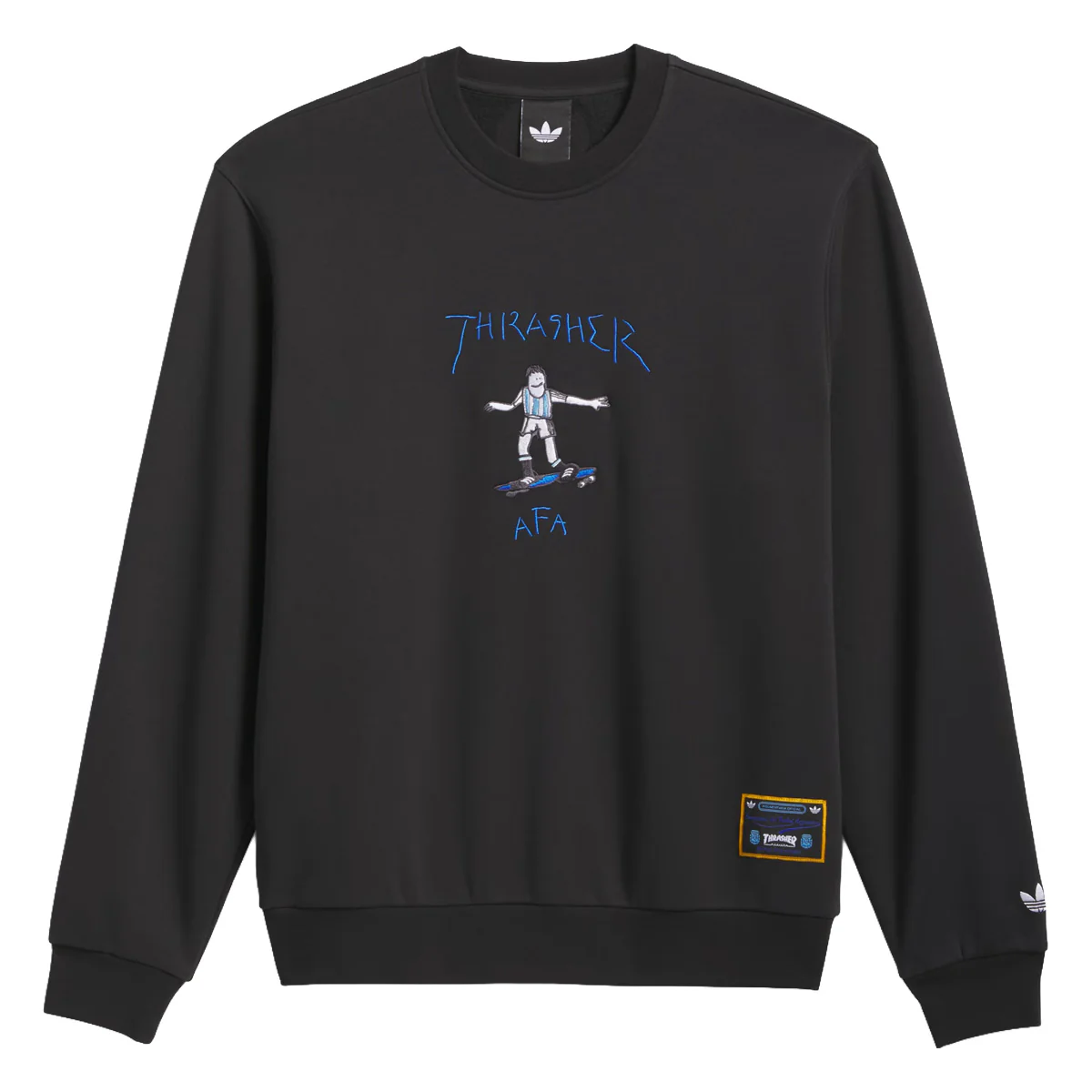 + Argentina x Thrasher Crewneck Sweatshirt 'Black'