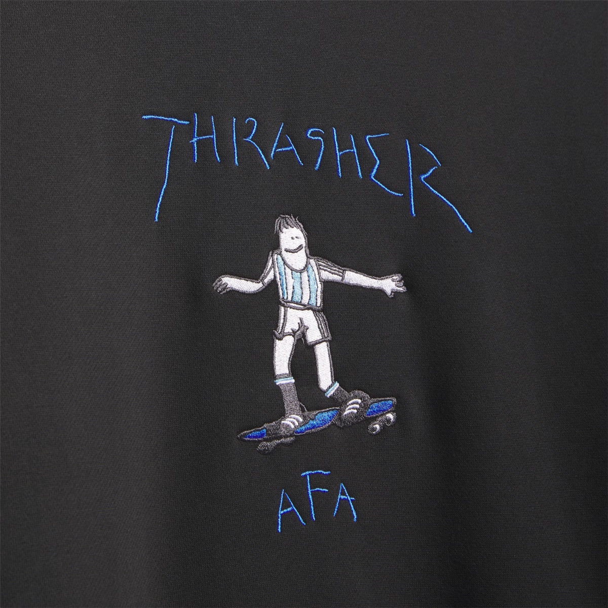 + Argentina x Thrasher Crewneck Sweatshirt 'Black' - Image 5
