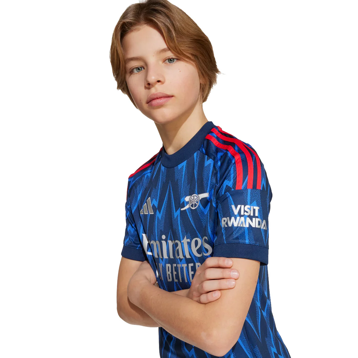Arsenal 25/26 Away Kids Jersey 'Night Indigo / Grey Two' - Image 4