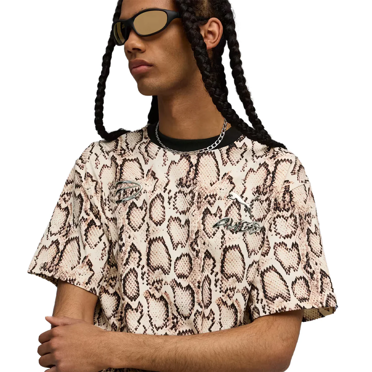 '+ ASAP ROCKY SNAKESKIN TEE 'FROSTED IVORY' - Image 4