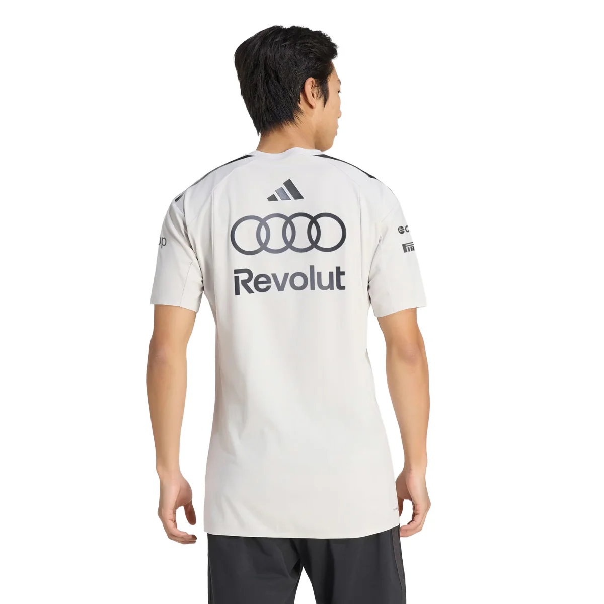 + AUDI REVOLUT F1 TEAM ENGINEERS & MARKETING SHORT SLEEVE POLO 'Chalk Pearl / Iron Metallic' - Image 3