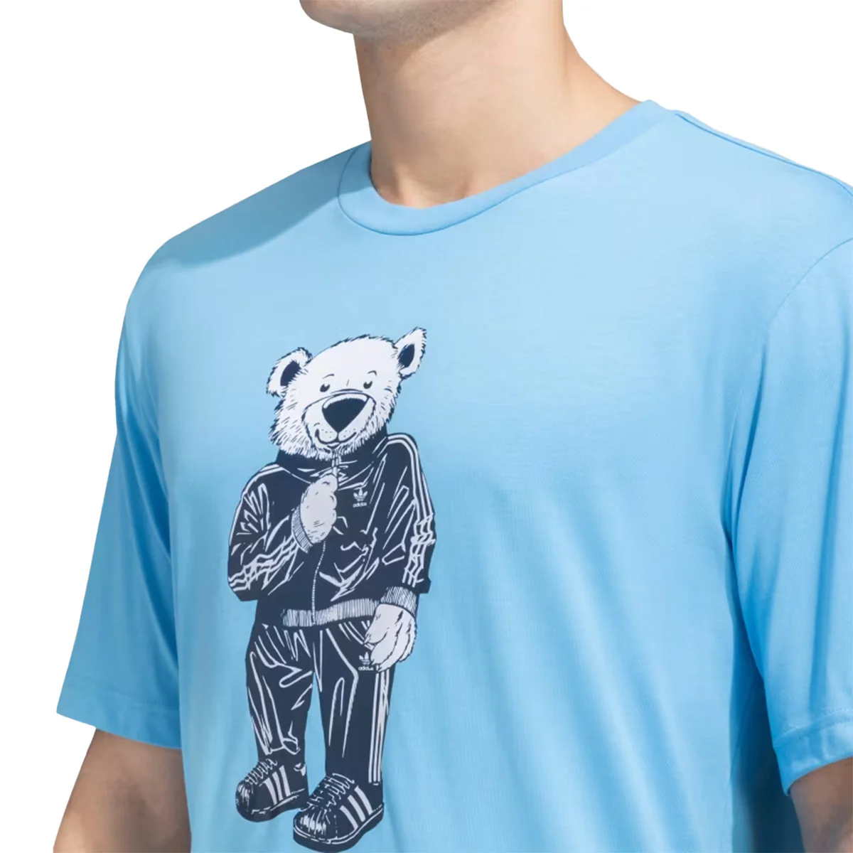 Bear Trefoil Tee 'Semi Blue' - Image 6