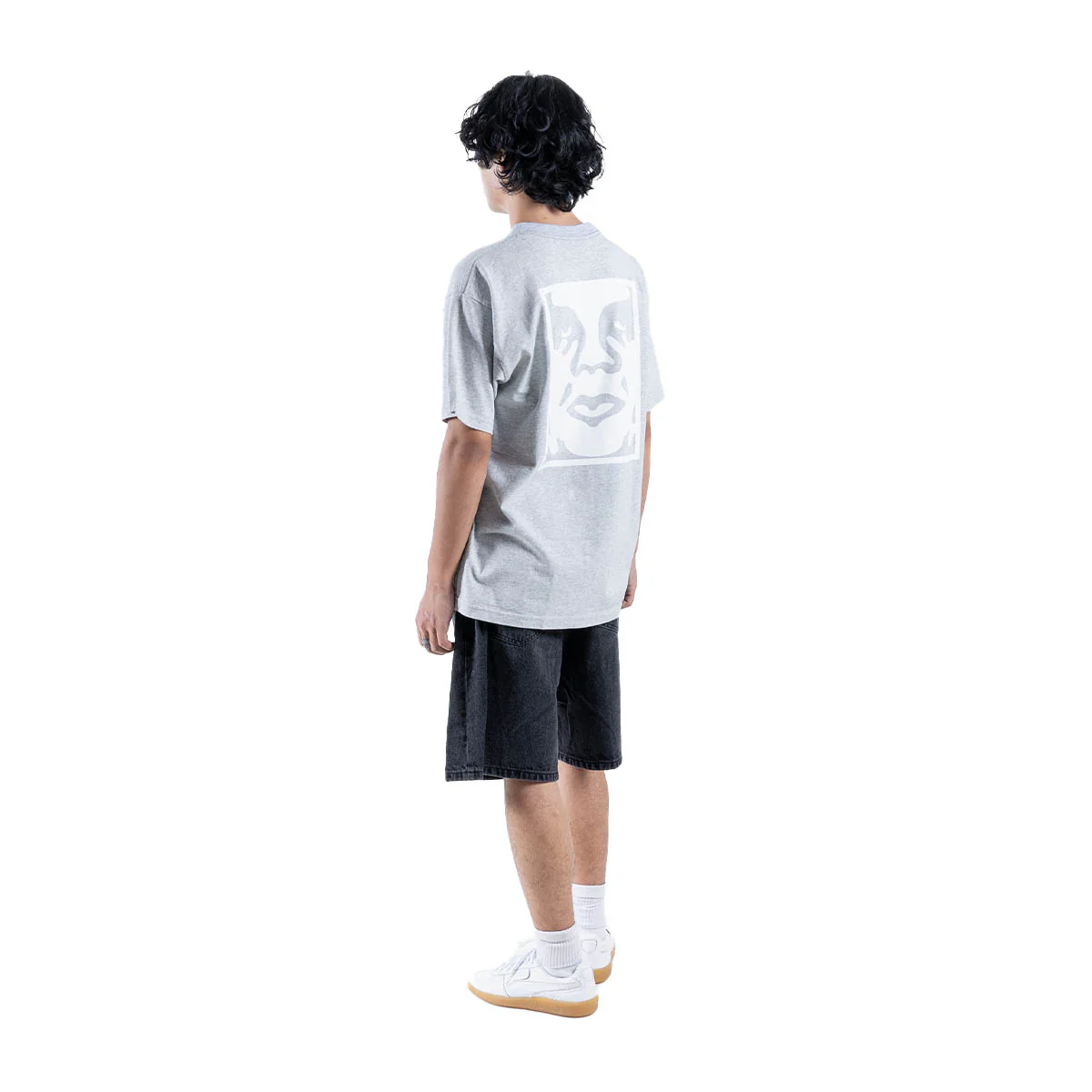 BOLD ICON HEAVYWEIGHT TEE 'HEATHER GREY' - Image 4