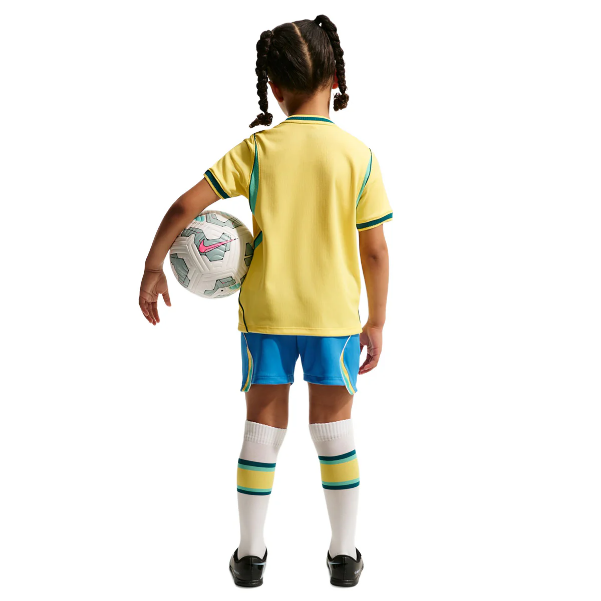 Brazil 2026 Stadium Home Little Kids' Soccer 3-Piece Kit 'CANARY/LIGHT MENTA/GEODE TEAL' - Image 3