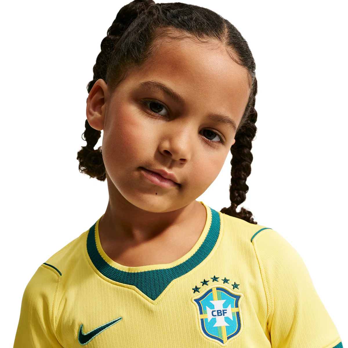 Brazil 2026 Stadium Home Little Kids' Soccer 3-Piece Kit 'CANARY/LIGHT MENTA/GEODE TEAL' - Image 5