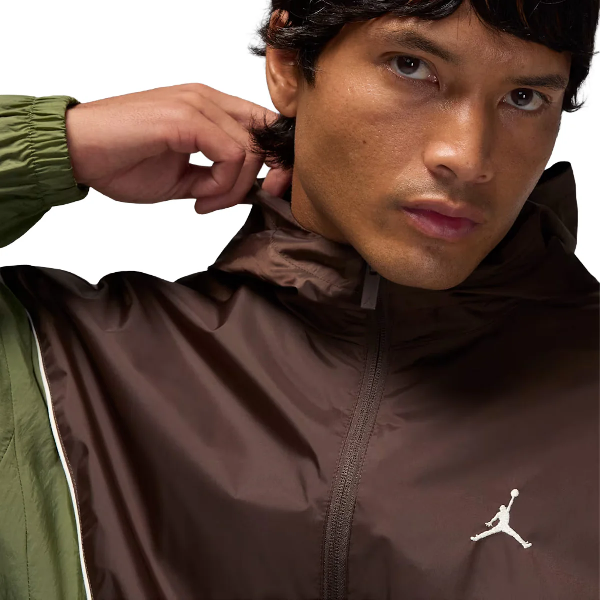 Brooklyn Mens Hooded Draft Jacket 'BAROQUE BROWN/MEDIUM OLIVE/SAIL/SAIL' - Image 4