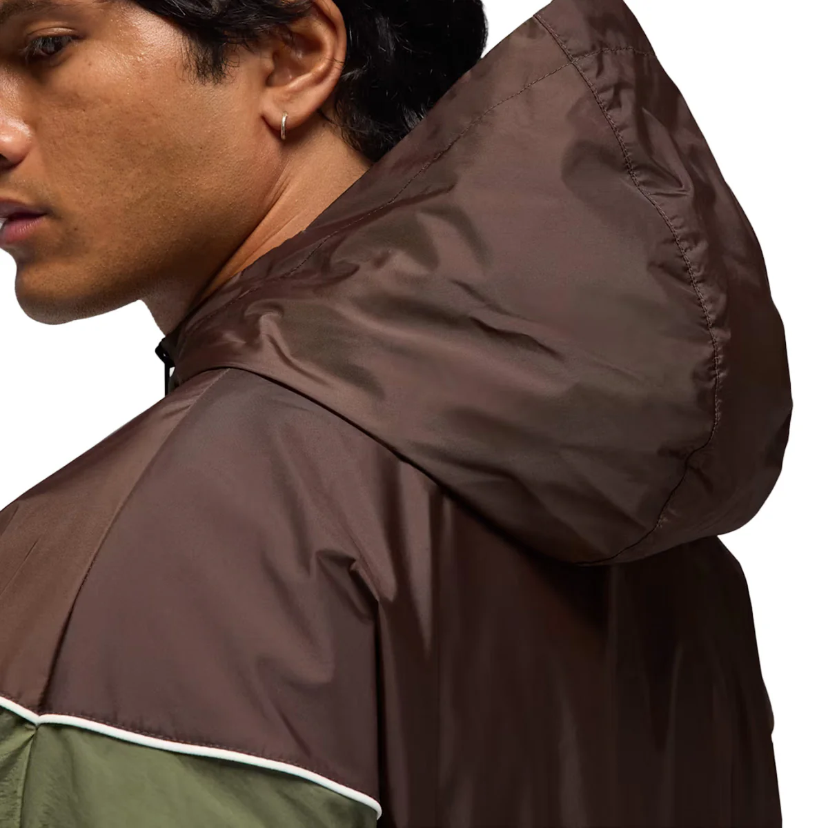 Brooklyn Mens Hooded Draft Jacket 'BAROQUE BROWN/MEDIUM OLIVE/SAIL/SAIL' - Image 7