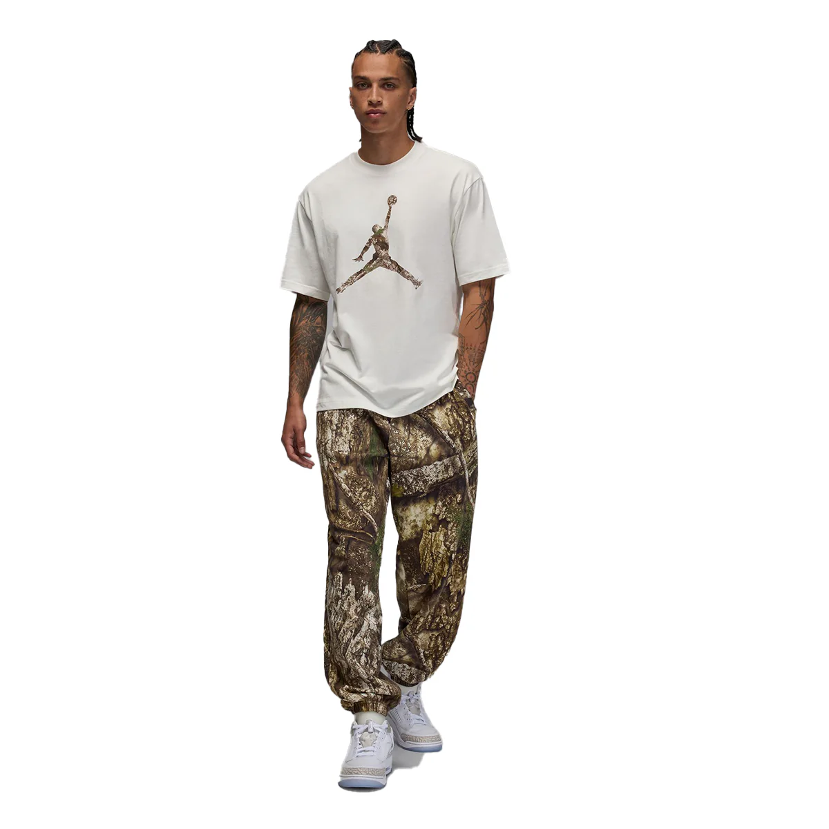 Brooklyn Men's Realtree Jumpman T-Shirt 'Sail/White' - Image 2