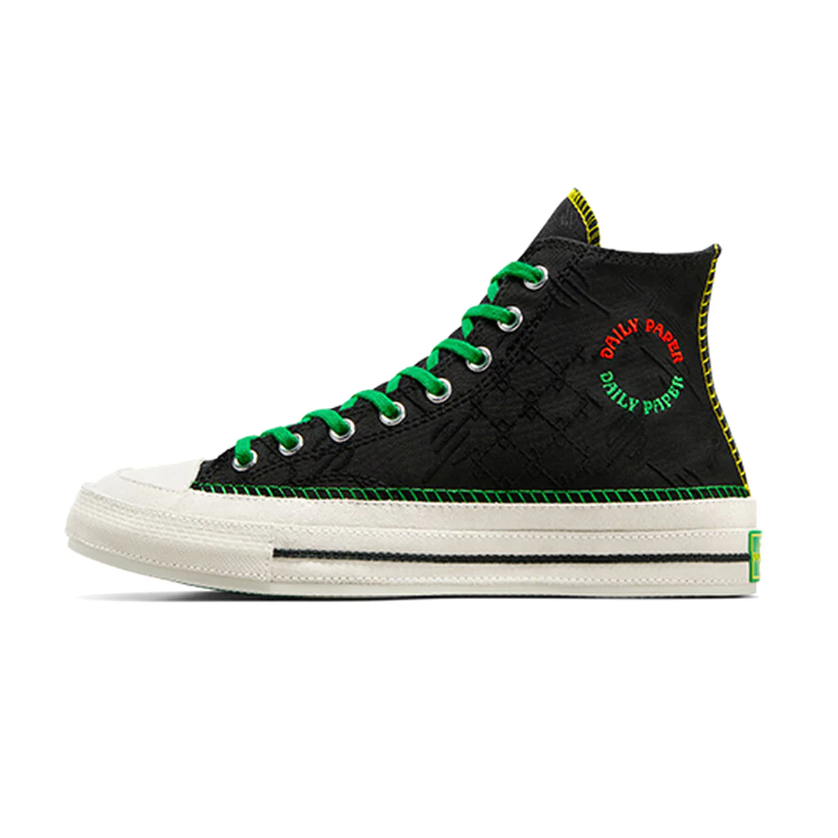 Daily Paper + Converse Chuck 70 High 'BLACK/EGRET/MULTI' - Image 3