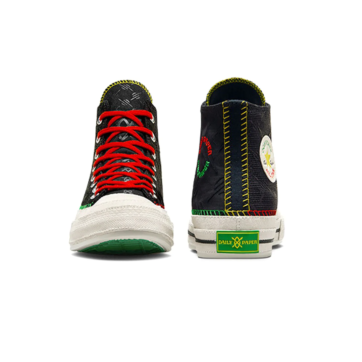 Daily Paper + Converse Chuck 70 High 'BLACK/EGRET/MULTI' - Image 5