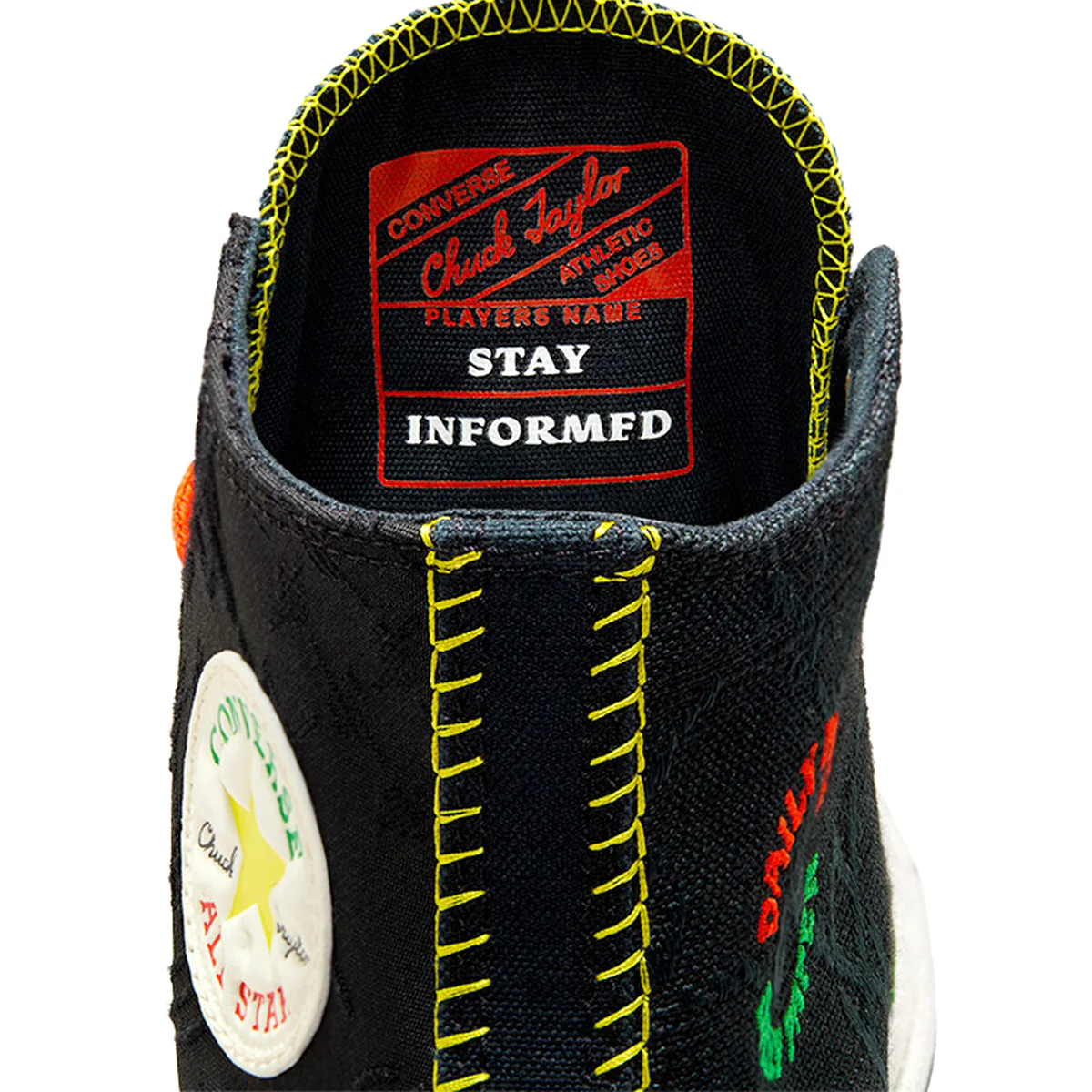 Daily Paper + Converse Chuck 70 High 'BLACK/EGRET/MULTI' - Image 7