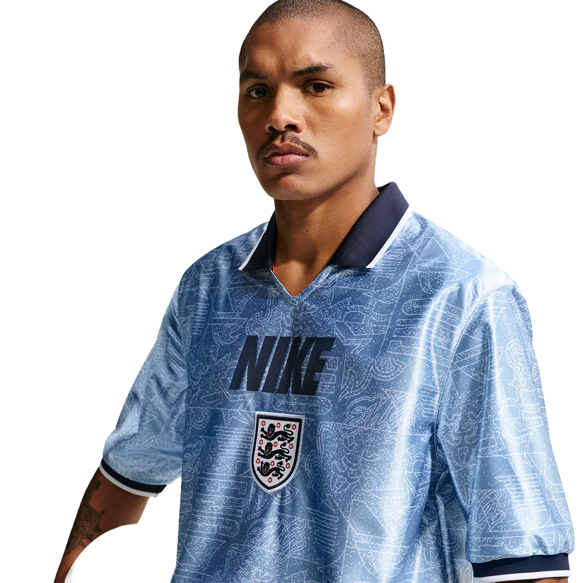 England Energy Dri-FIT Short-Sleeve Soccer Top 'WORK BLUE/WHITE/OBSIDIAN' - Image 4