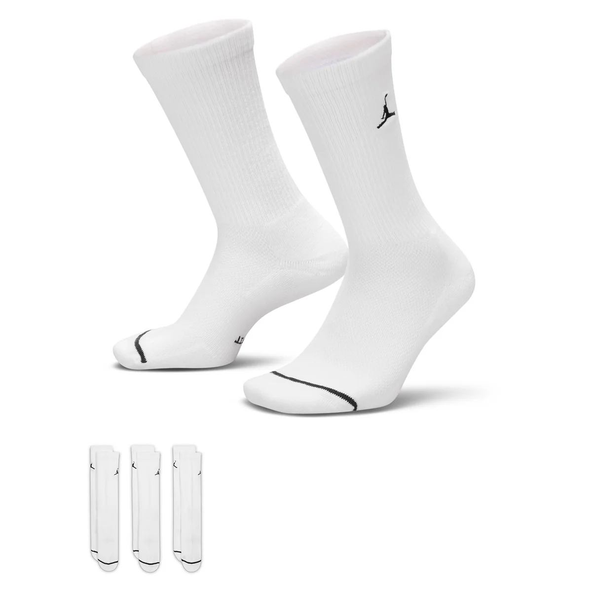 Everyday Crew Socks 3-Pair 'WHITE/BLACK'
