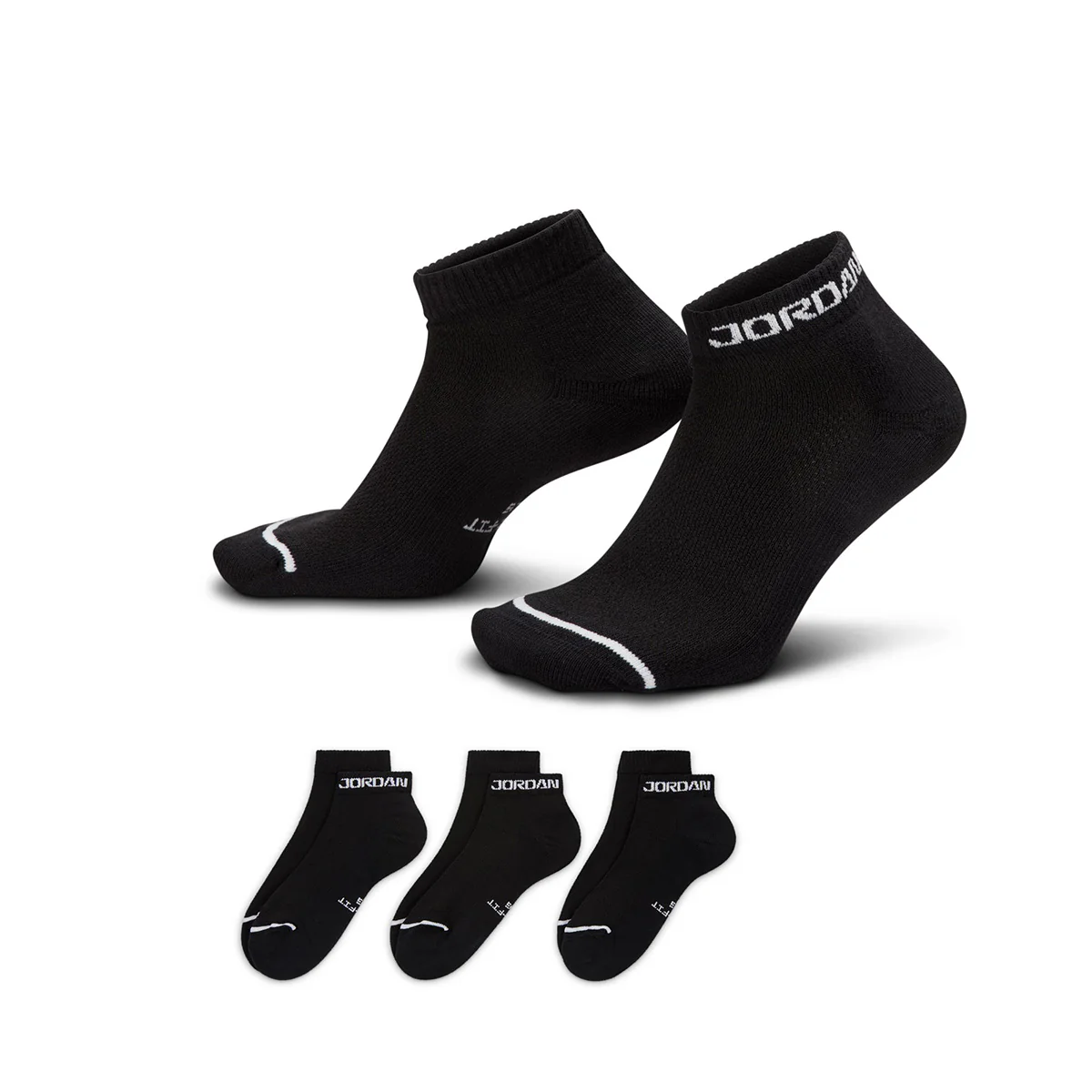 Everyday Elevated No-show Socks 3-Pair 'BLACK/WHITE'