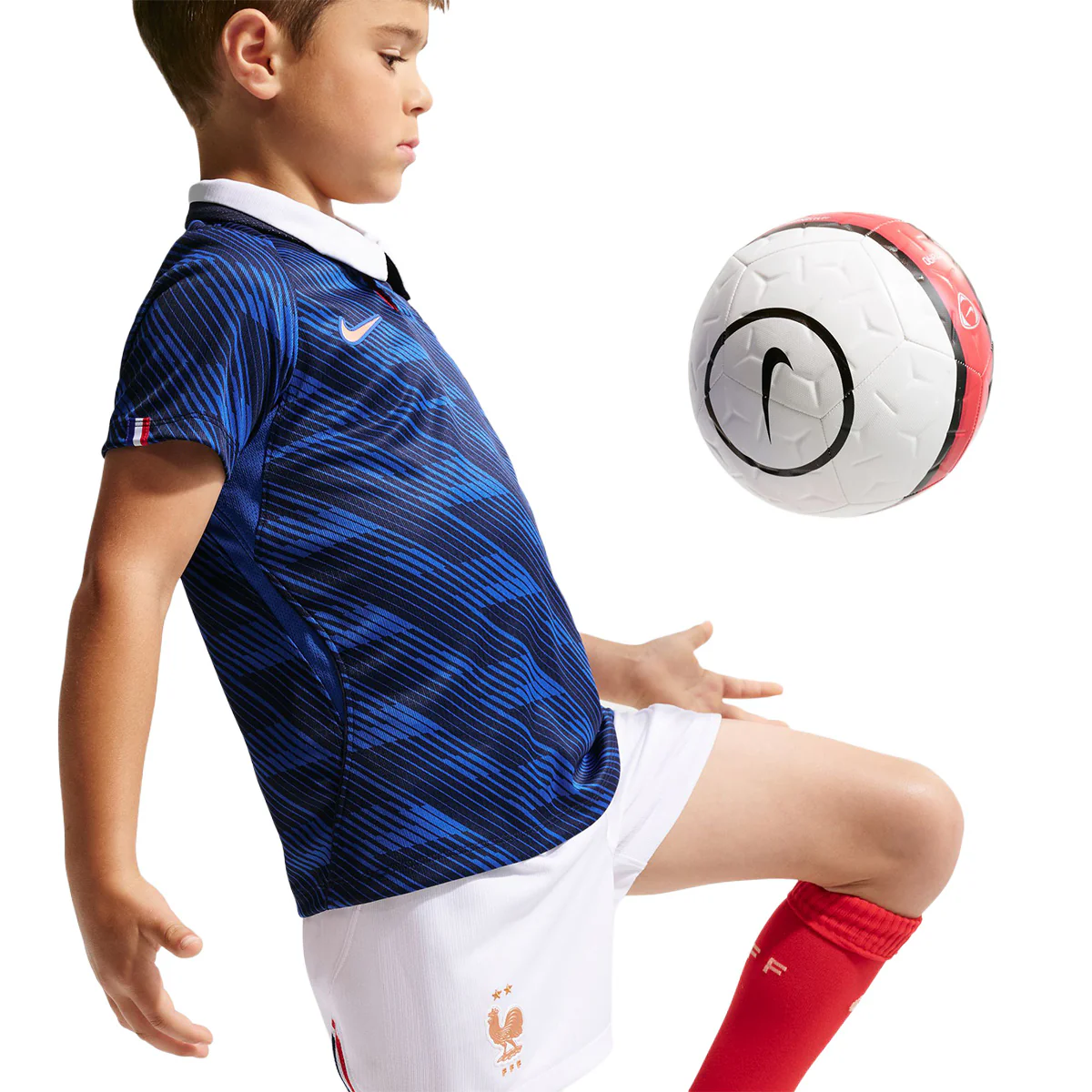FFF 2026 Stadium Home Little Kids' Soccer 3-Piece Kit 'GAME ROYAL/METALLIC COPPER' - Image 3