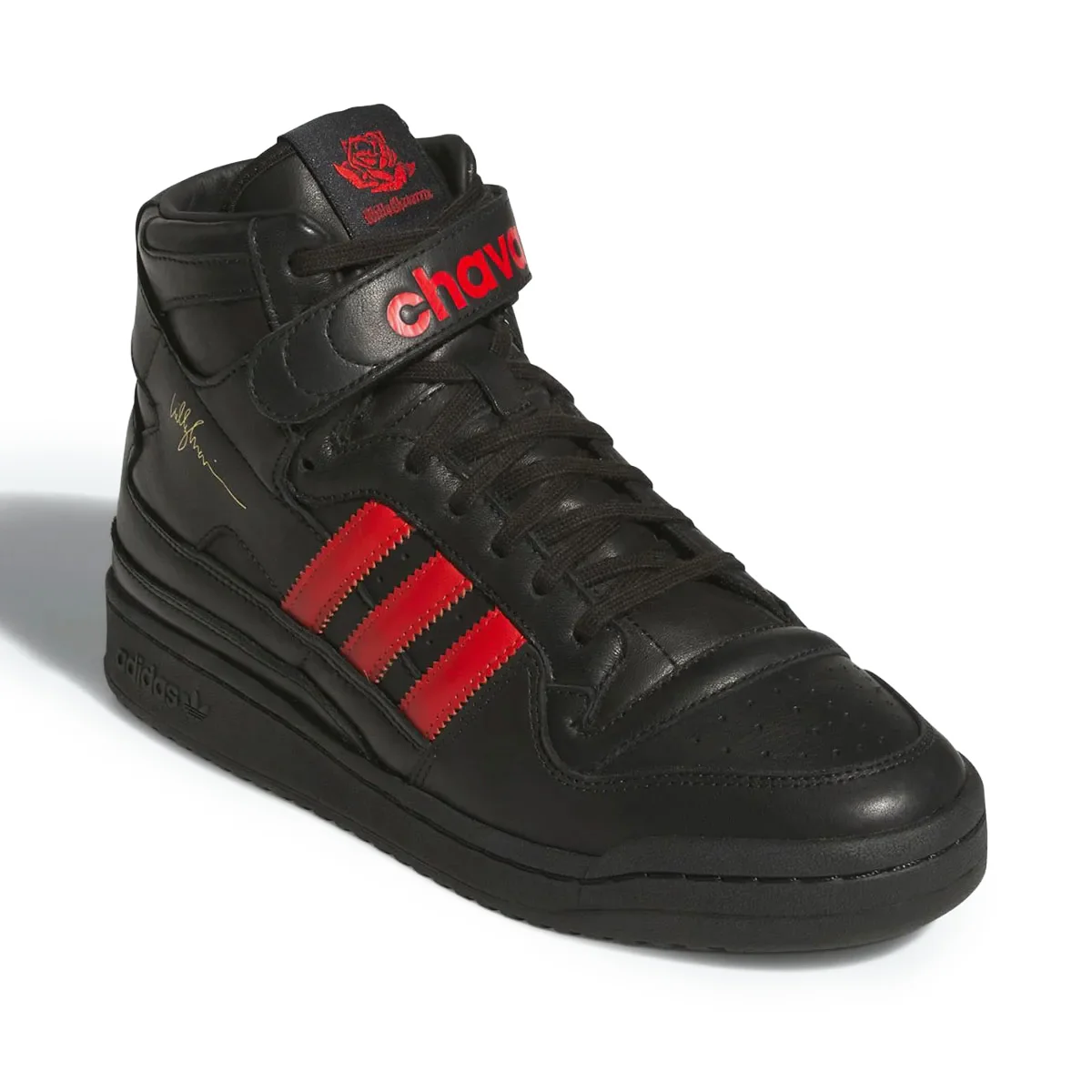 + Willy Chavarria Forum 84 High 'COREBLACK/COREBLACK/RED' - Image 4
