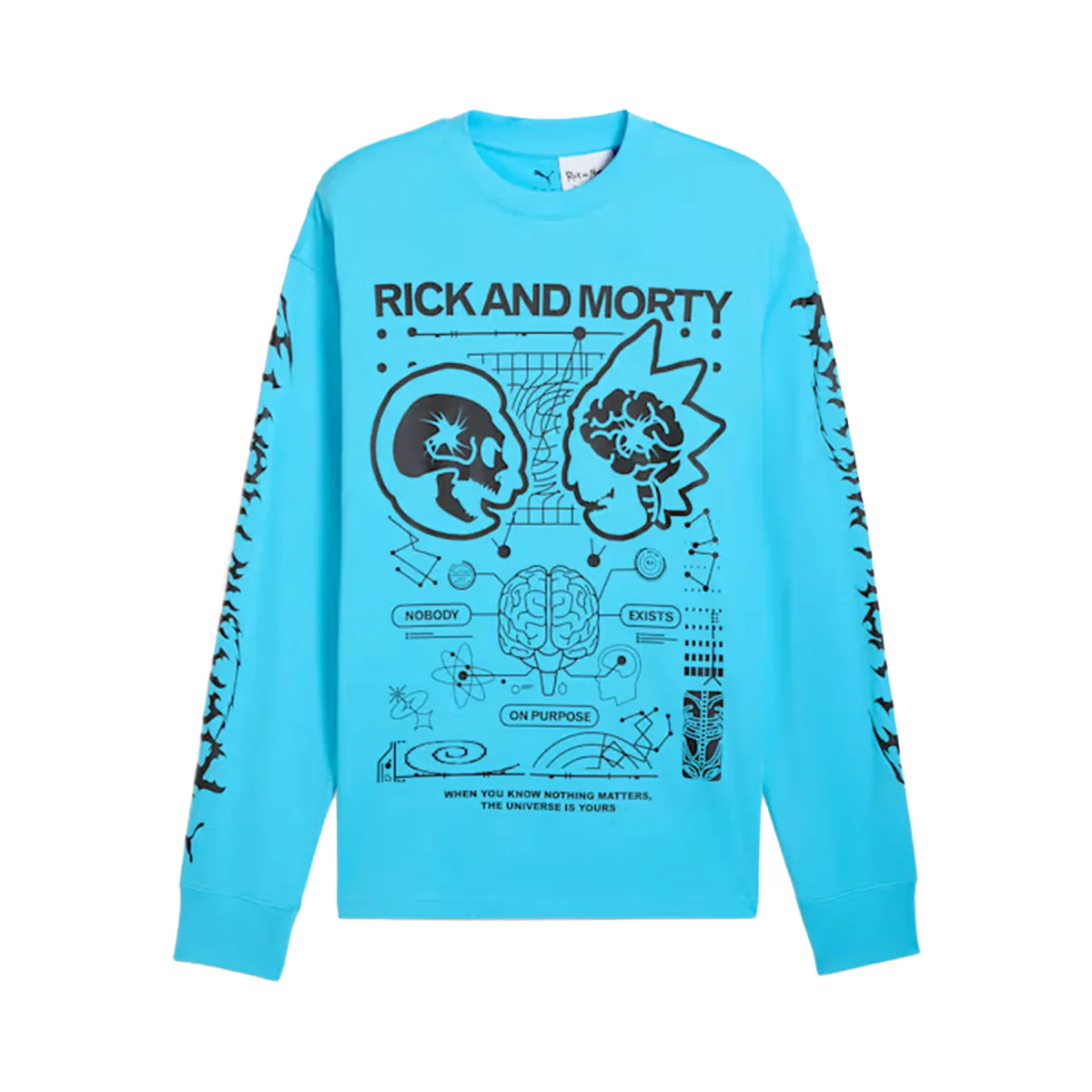 Hoops + Rick and Morty LS Tee ‘Bright Aqua’