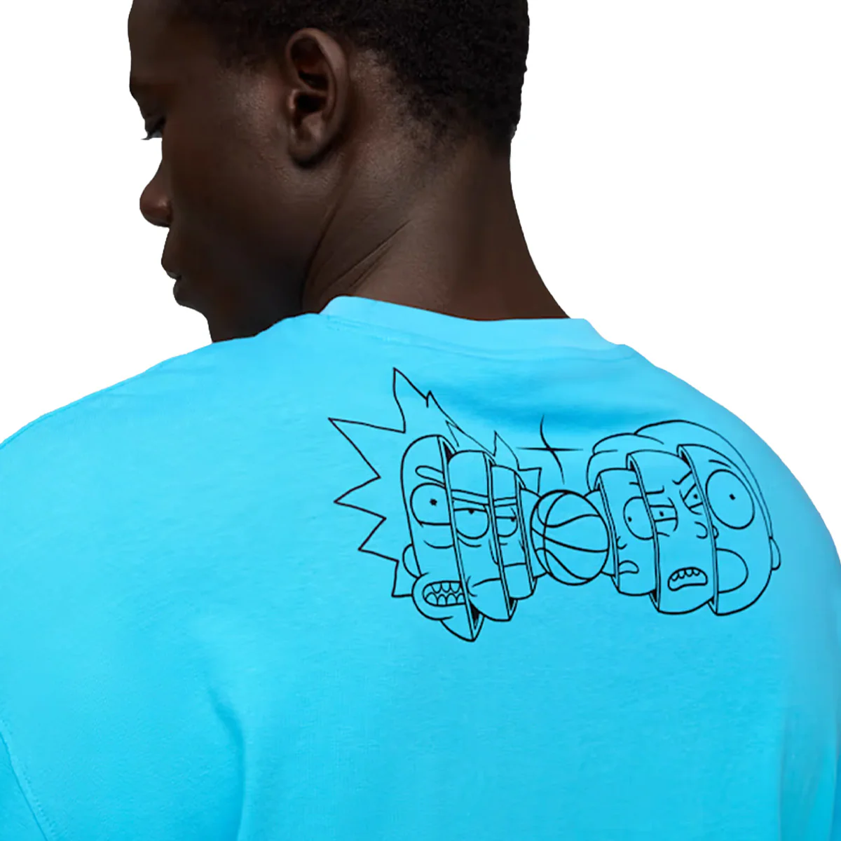 Hoops + Rick and Morty LS Tee ‘Bright Aqua’ - Image 4