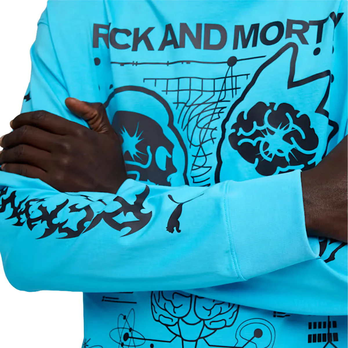 Hoops + Rick and Morty LS Tee ‘Bright Aqua’ - Image 5