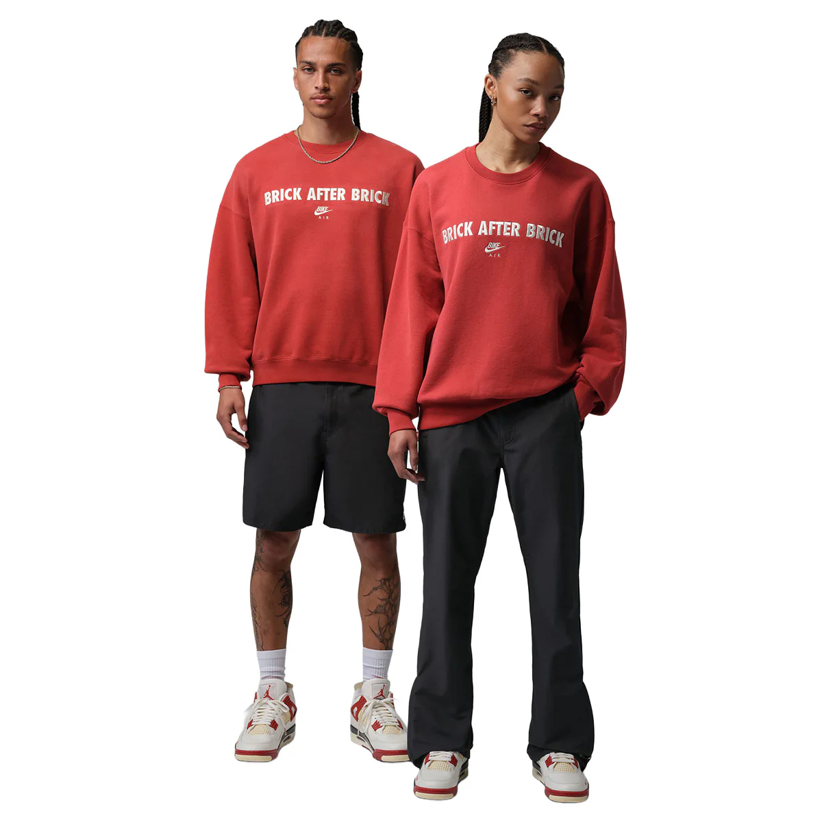Jordan BIKE AIR + Nigel Sylvester Fleece Sweatshirt 'CINNABAR' - Image 2