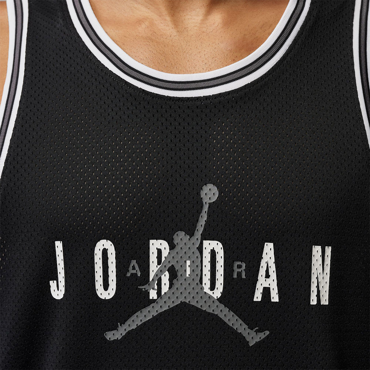 Jordan Brooklyn Mesh Jersey 'BLACK/IRON GREY' - Image 5