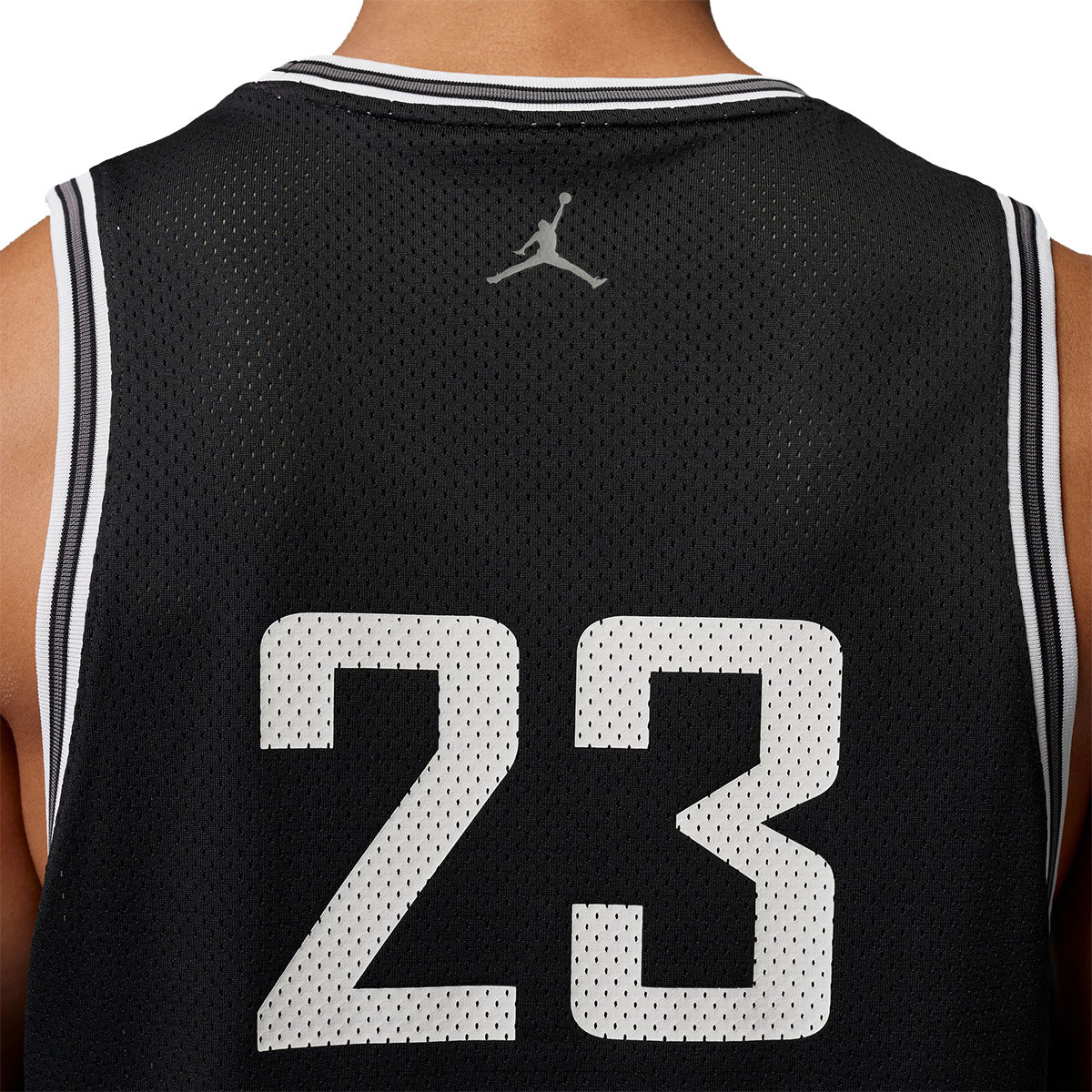 Jordan Brooklyn Mesh Jersey 'BLACK/IRON GREY' - Image 6