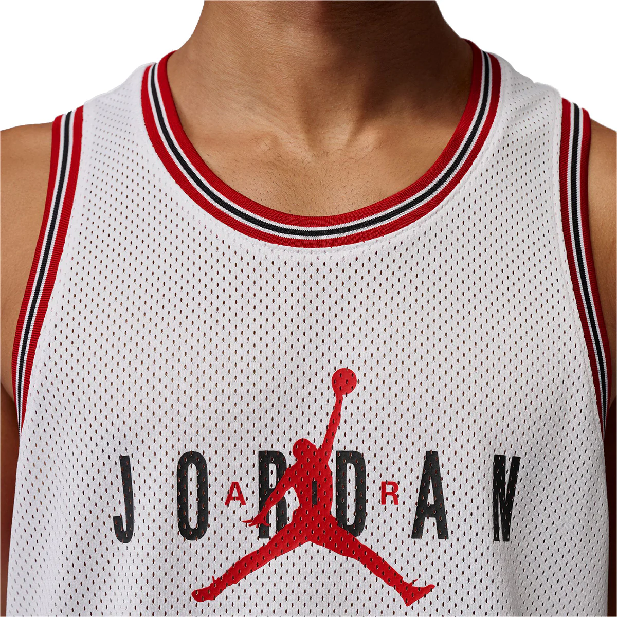 Jordan Brooklyn Mesh Jersey 'WHITE/GYM RED' - Image 4
