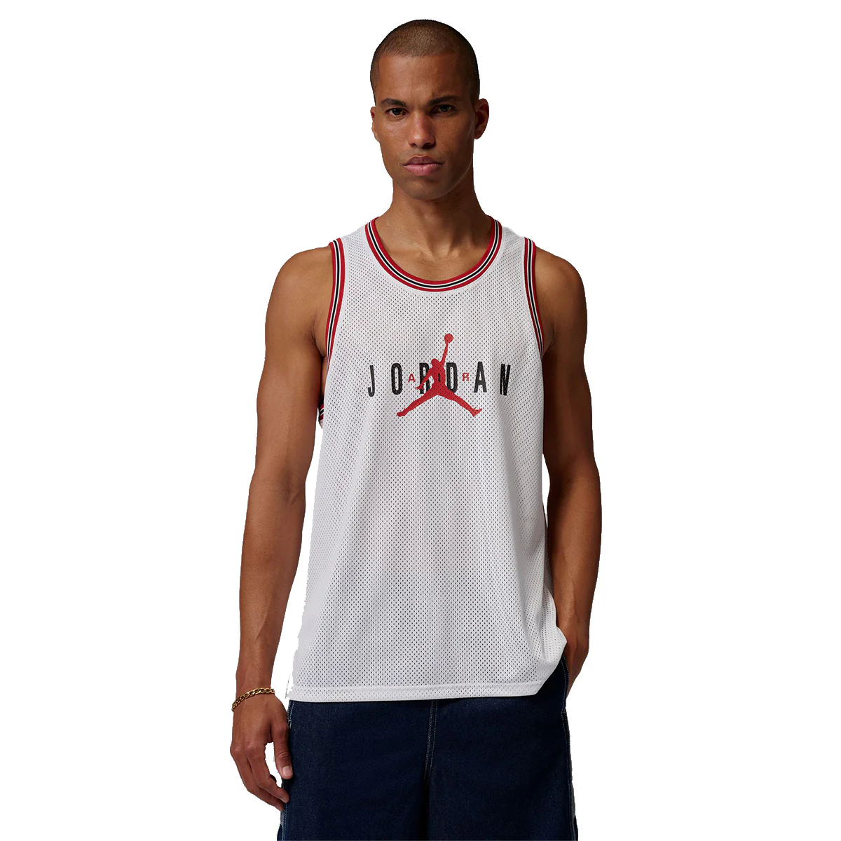 Jordan Brooklyn Mesh Jersey 'WHITE/GYM RED' - Image 8