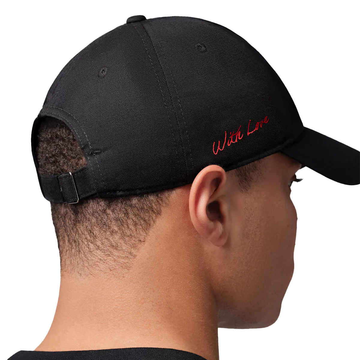 Jordan Club Unstructured Cap 'Black/Chile Red' - Image 4