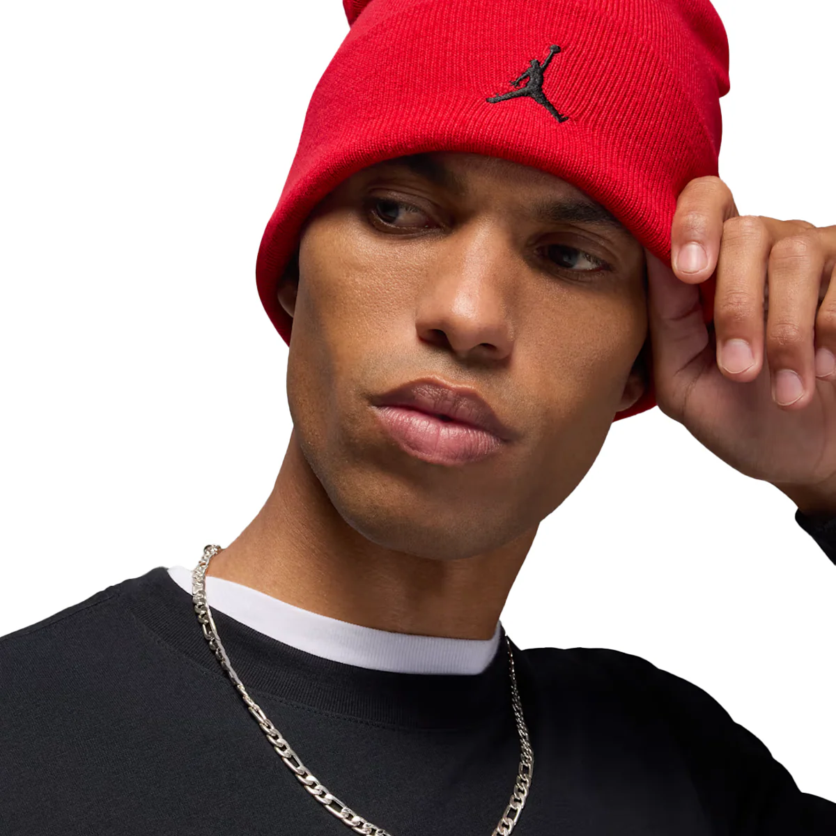 Jordan Flight Club Men's Long-Sleeve T-Shirt 'Black/University Red' - Image 3