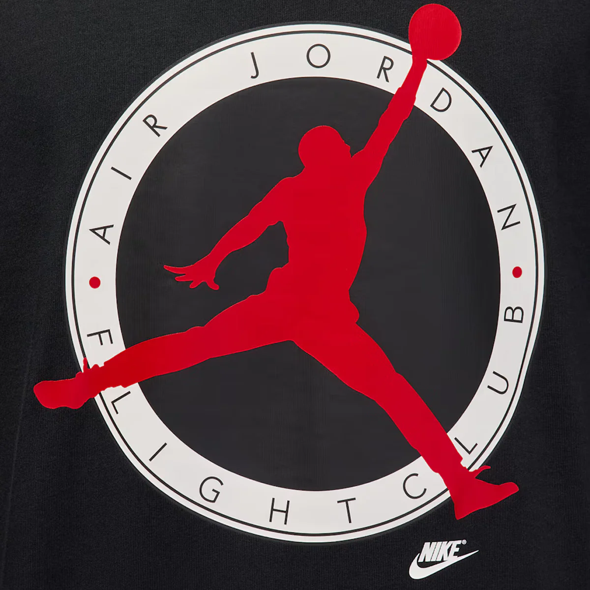 Jordan Flight Club Men's Long-Sleeve T-Shirt 'Black/University Red' - Image 5